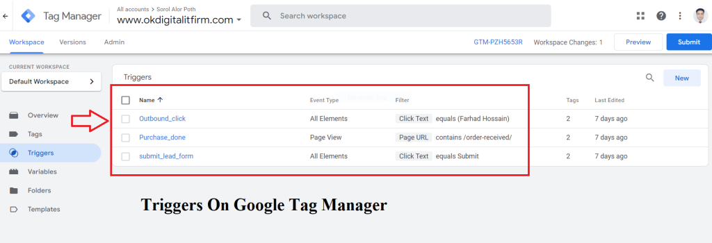 Triggers On Google Tag Manager